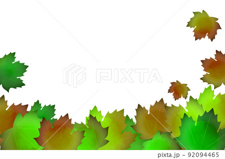 水彩で描いた秋の背景、葉、紅葉 水彩で描いた秋の背景、葉、紅葉 92094465