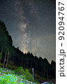 あじさい園と天の川　高野龍神スカイライン　和歌山県かつらぎ町 92094767