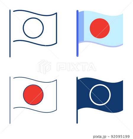 Flag of Japan icon set