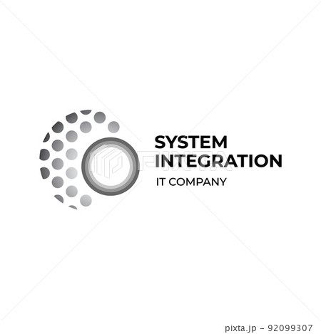 Vector logo of a system integration company 92099307