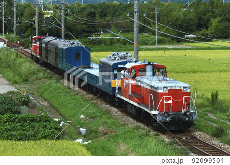 福知山線　篠山口－丹波大山　JR西日本　DE10-1106＋オヤ31＋145系＋DE10-1118 92099504