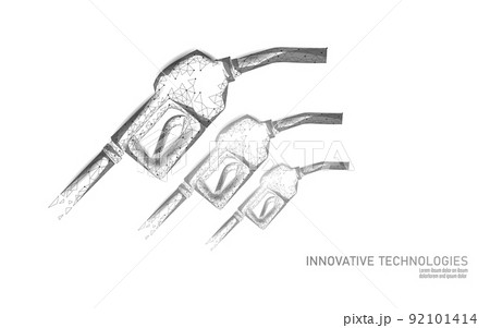 Oil well rig juck low poly business concept. Finance economy polygonal petrol production. Petroleum fuel industry pumpjack derricks pumping drilling point line connection dots blue vector illustration 92101414