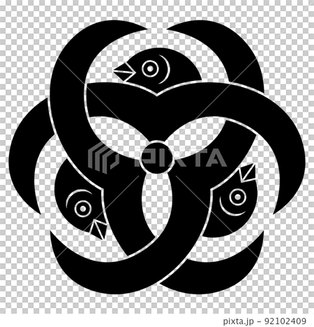 這是一個家族的徽章。它被稱為鐮形Gankin。 92102409