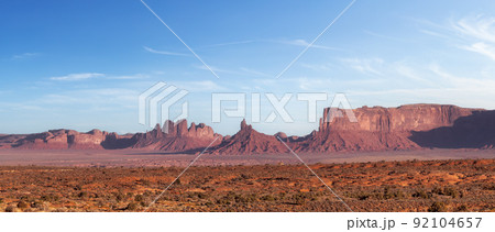 Desert Rocky Mountain American Landscape. Sunset Sky. 92104657