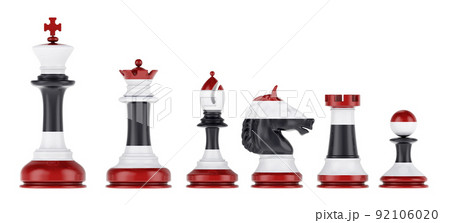 Chess figures with Thai flag, 3D rendering Chess figures with Thai flag, 3D rendering 92106020
