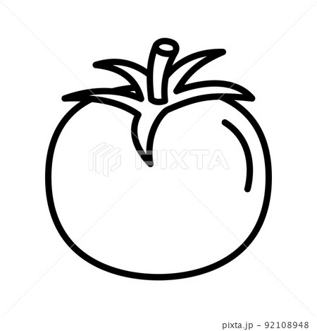 Tomato icon. Pictogram isolated on a white background. Tomato icon. Pictogram isolated on a white background. 92108948