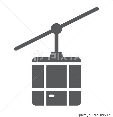 Funicular glyph icon, travel and tourism, cableway cabin sign vector graphics, a solid pattern on a white background, eps 10. Funicular glyph icon, travel and tourism, cableway cabin sign vector graphics, a solid pattern on a white background, eps 10. 92109547