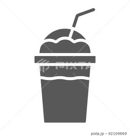 Frappe glyph icon, coffee and cafe, cream coffee sign vector graphics, a solid pattern on a white background, eps 10. Frappe glyph icon, coffee and cafe, cream coffee sign vector graphics, a solid pattern on a white background, eps 10. 92109669