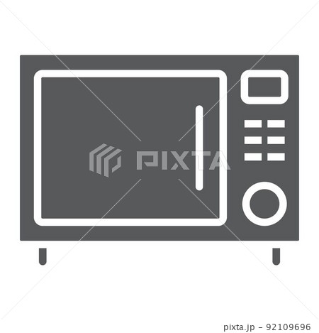 Microwave oven glyph icon, kitchen and cooking, household sign vector graphics, a solid pattern on a white background, eps 10. 92109696