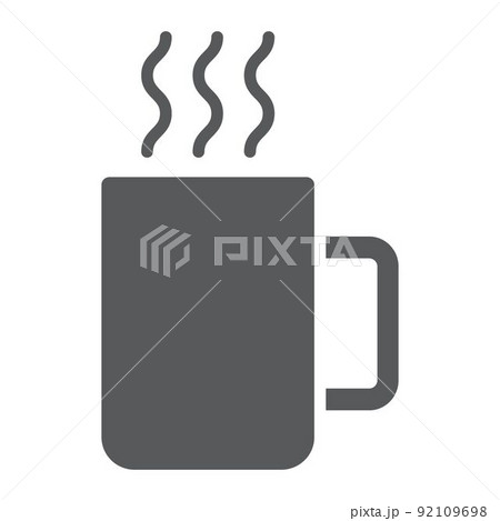 Mug glyph icon, kitchen and drink, coffee sign vector graphics, a solid pattern on a white background, eps 10. 92109698