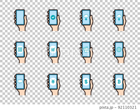 Icon_smartphone_hand_set 92110321