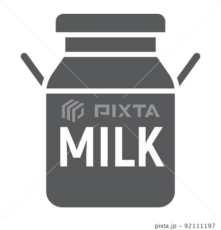 Milk can glyph icon, farming and agriculture, milk container sign vector graphics, a solid pattern on a white background, eps 10. 92111197
