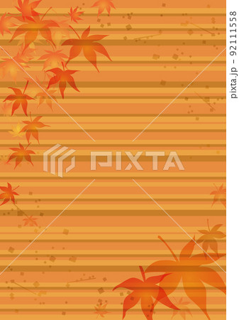 紅葉背景02_縦 92111558