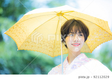 浴衣　日傘　 92112029