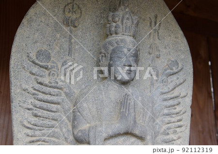 信州　伊那高遠の寺院　建福寺　高遠の名工　守屋貞治の石仏（西国三十三ヶ所観音） 92112319