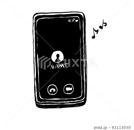 線画の生活用品シリーズ　着信 92113030