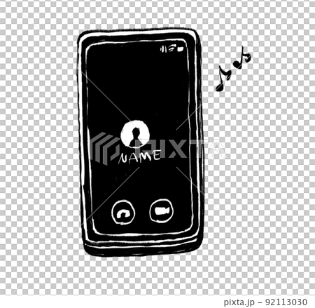 線画の生活用品シリーズ　着信 92113030