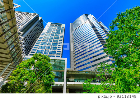 東京 港区港南の都市風景 品川グランドコモンズにある品川イーストワンタワーと太陽生命品川ビル 東京 港区港南の都市風景 品川グランドコモンズにある品川イーストワンタワーと太陽生命品川ビル 92113149