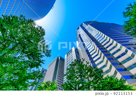東京 港区港南の都市風景 品川インターシティと品川イーストワンタワー 東京 港区港南の都市風景 品川インターシティと品川イーストワンタワー 92113153