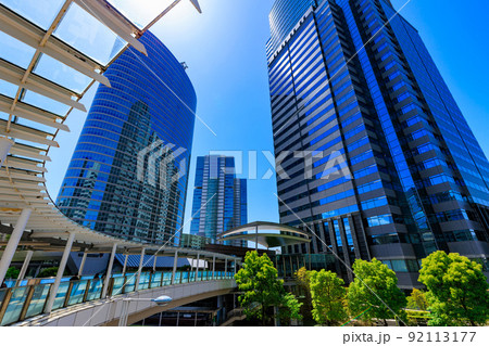 東京 港区港南の都市風景 品川インターシティと品川イーストワンタワー 東京 港区港南の都市風景 品川インターシティと品川イーストワンタワー 92113177