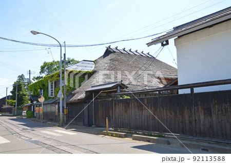 山形県川西町中小松の古い町並み 山形県川西町中小松の古い町並み 92113588