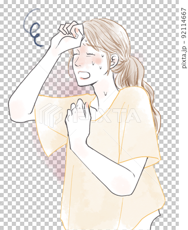 Hot flashes and sweaty women 92114667