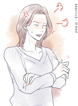 イライラする不機嫌な女性 92114668