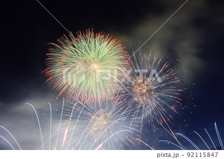 〔福井県越前町・7月〕越前みなと大花火 花火大会 夏海空 〔福井県越前町・7月〕越前みなと大花火 花火大会 夏海空 92115847