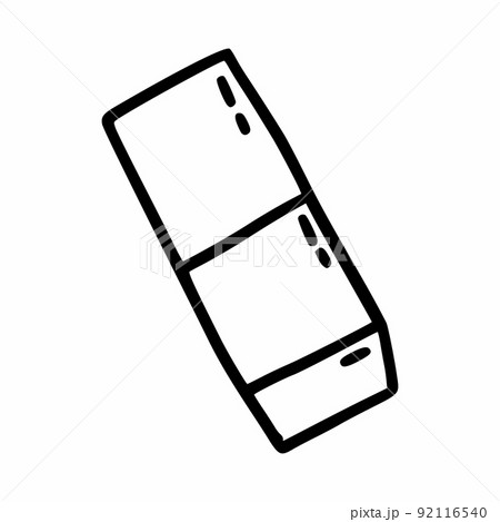 Doodle style eraser. Vector illustration on white background. Doodle style eraser. Vector illustration on white background. 92116540