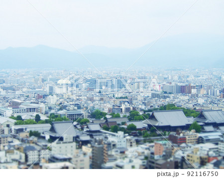 京都駅周辺の街並　チルトシフト 92116750