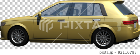 メーカーの使用許可不要のオリジナル自動車切抜き画像イラスト メーカーの使用許可不要のオリジナル自動車切抜き画像イラスト 92116785