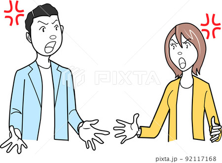 喧嘩をする夫婦 92117168