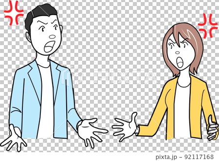 喧嘩をする夫婦 92117168