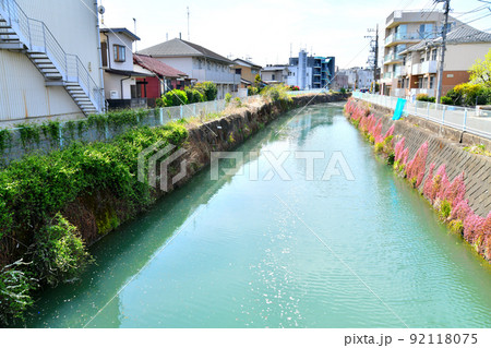 鷹匠橋／二ヶ領用水方面を望む(神奈川県川崎市)【2022.4】 92118075