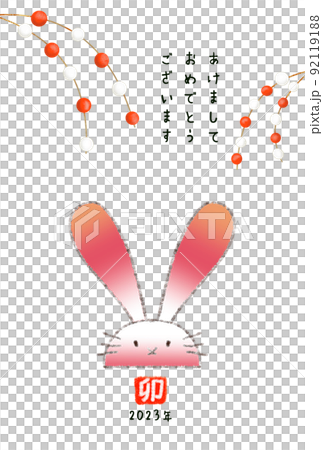 2023年ウサギ年おめでとう 92119188