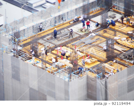 建物の建設現場 チルトシフト 建物の建設現場 チルトシフト 92119494
