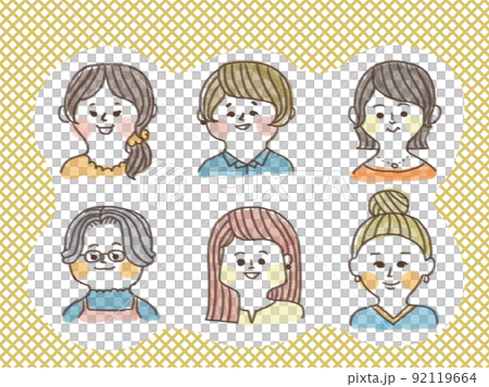 各類可愛女性插畫 各類可愛女性插畫 92119664