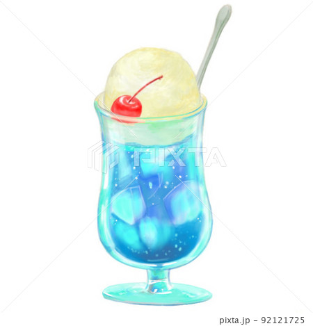 水彩風クリームソーダのイラスト素材 [92121725] - PIXTA