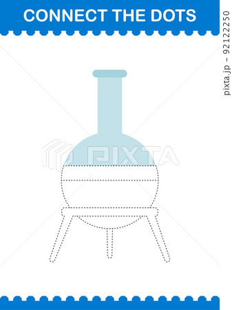 Connect the dots Florence Flask. Worksheet for kids 92122250