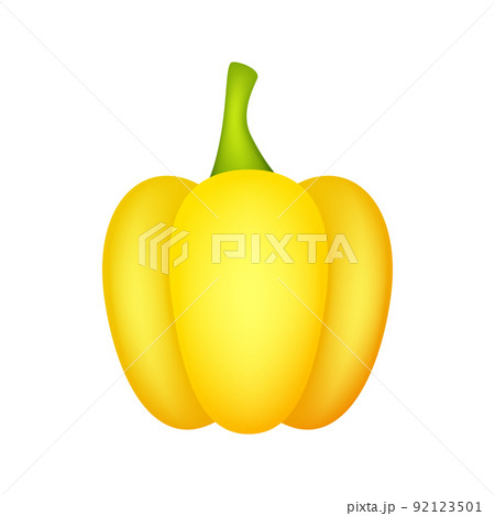 Yellow Bell Pepper isolated on white background 92123501