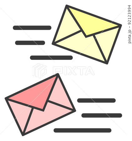 封筒マークでメールの送受信を表したアイコン 92123994