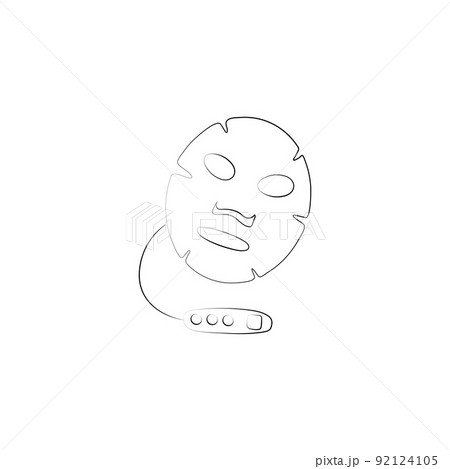 Led Face Mask Light Therapy. Beauty skin care equipment gadgets and devices. Sketch vector illustration. Techniques for youth and beauty 92124105