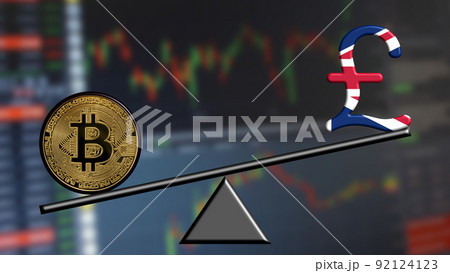 BTC Bitcoin vs British Pound. The BTC takes economic value on the comparison to the English currency 92124123