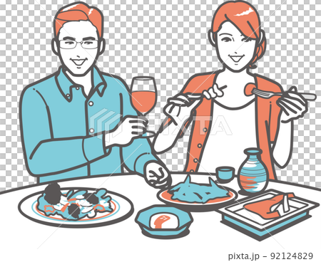 Men and women drinking alcohol 92124829