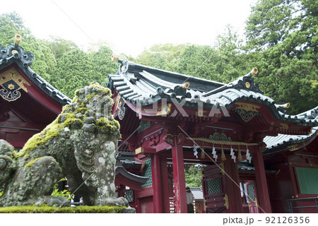 箱根神社の狛犬うん 箱根神社の狛犬うん 92126356