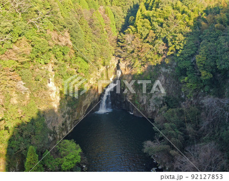 熊本県山都町野尻の聖滝の空撮 熊本県山都町野尻の聖滝の空撮 92127853