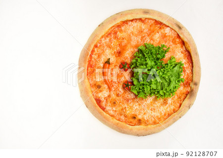 Take away food with crunchy edges. Pizza Margherita Take away food with crunchy edges. Pizza Margherita 92128707