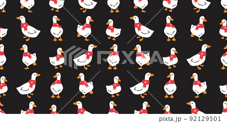 duck seamless pattern goose bird rubber duck shower christmas scarf bathroom chicken vector cartoon pet isolated animal repeat background tile wallpaper doodle illustration design 92129501