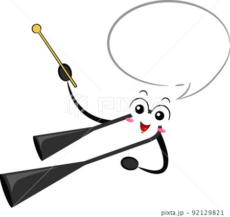 Mascot Agogo Bell Speech Bubble Illustration Mascot Agogo Bell Speech Bubble Illustration 92129821