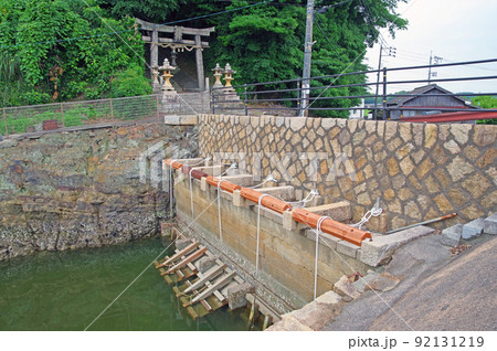 山口県山陽小野田市にある国指定史跡浜五挺唐樋 山口県山陽小野田市にある国指定史跡浜五挺唐樋 92131219